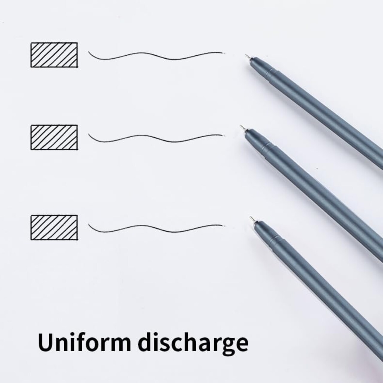 Gel-Ball Hybrid Ink Semi-Gel Pens, Features of Gel pen & Ballpoint pen Combined in It, Black 12 pack,0.7mm